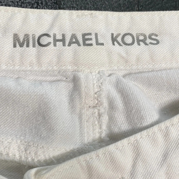 Michael Kors Women's White Straight Leg Mid Rise Denim Jeans Size 8 - Picture 3 of 6